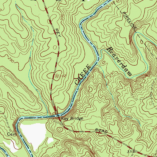 Topographic Map of Turkey Creek Hiking Trail, SC