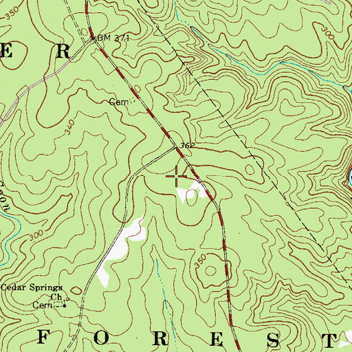 Topographic Map of Key Bridge Hunt Camp, SC
