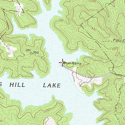 Topographic Map of Long Cane Creek Boat Ramp, SC