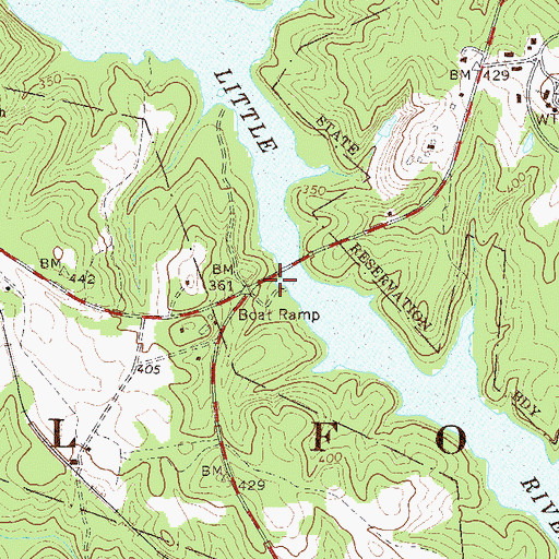 Topographic Map of Little River Quarry Boat Ramp, SC