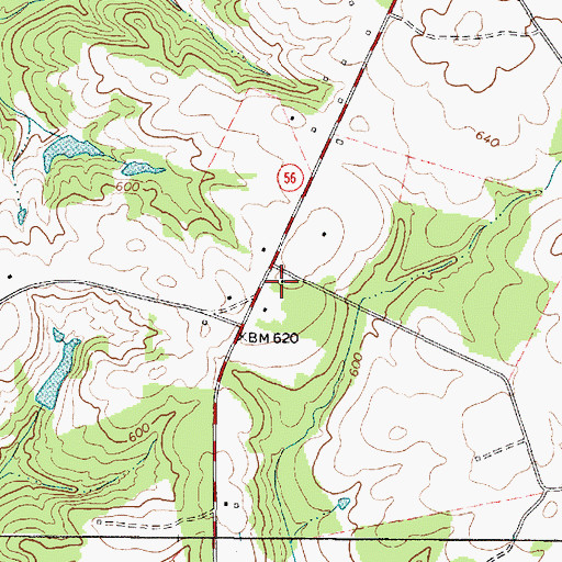 Topographic Map of Hopewell Community House, SC