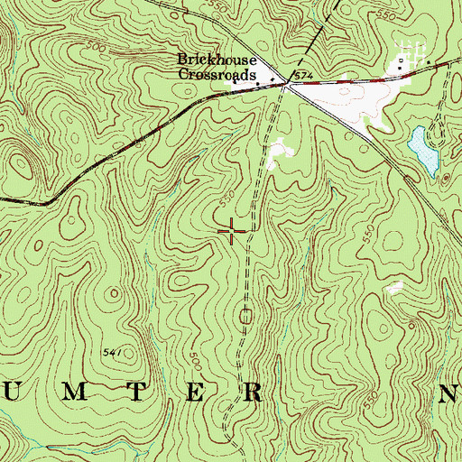 Topographic Map of Brick House Campground, SC