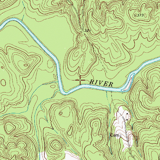 Topographic Map of Keitts River, SC