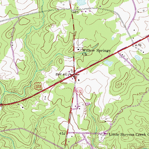 Topographic Map of Meeting Street, SC