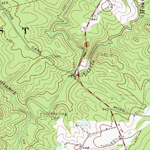 Topographic Map of Double Bridge, SC