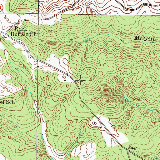 Topographic Map of Mount Bethlehem School (historical), SC