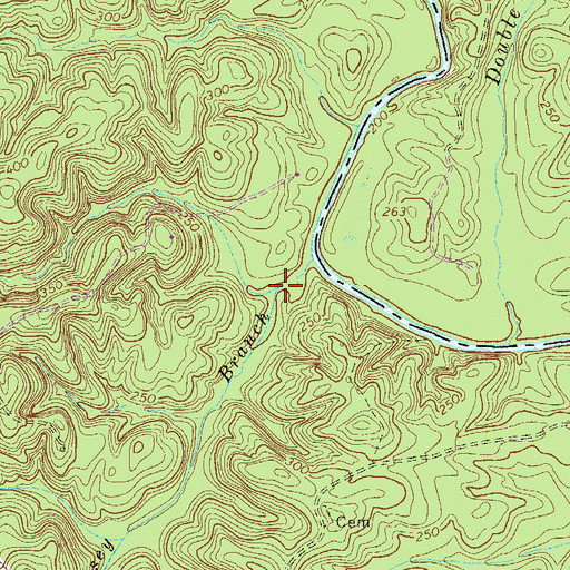 Topographic Map of Buzzard Branch, SC
