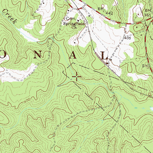 Topographic Map of Clay Branch, SC