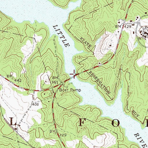 Topographic Map of Mill Bridge, SC