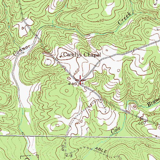 Topographic Map of Oak Grove Church (historical), SC