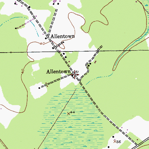 Topographic Map of New Zion Church, SC
