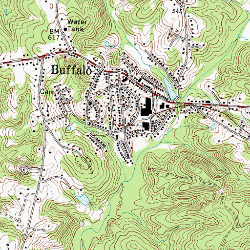 Topographic Map of Buffalo Post Office, SC