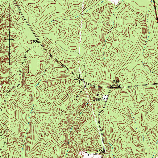 Topographic Map of Canaan Church (historical), SC