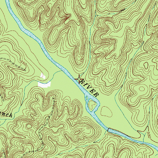 Topographic Map of Doil Creek, SC