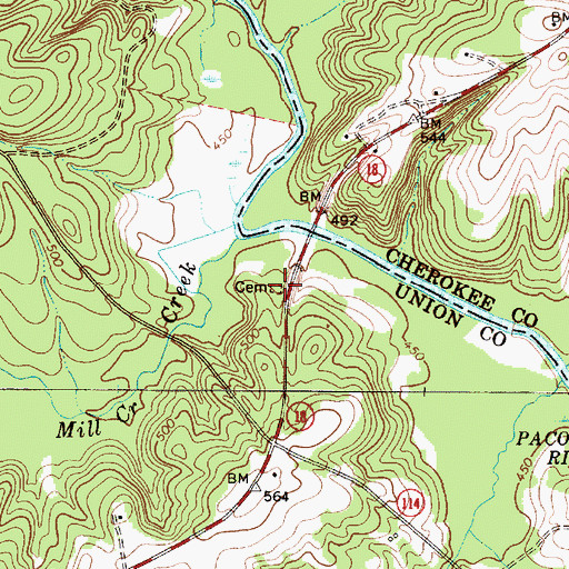 Topographic Map of Fernandez Cemetery, SC