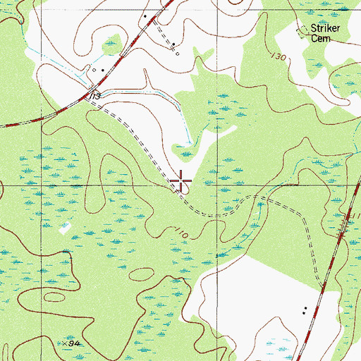 Topographic Map of Cane Creek Church (historical), SC