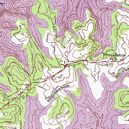 Topographic Map of Saddlers Creek Post Office (historical), SC