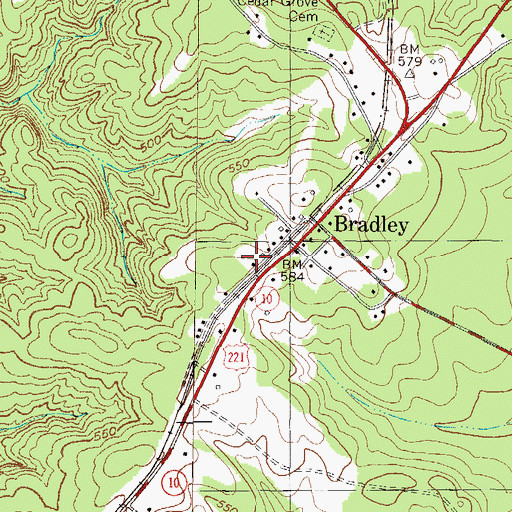 Topographic Map of Civilian Conservation Corps Camp F-7 (historical), SC