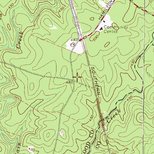 Topographic Map of Mountain Creek Church (historical), SC