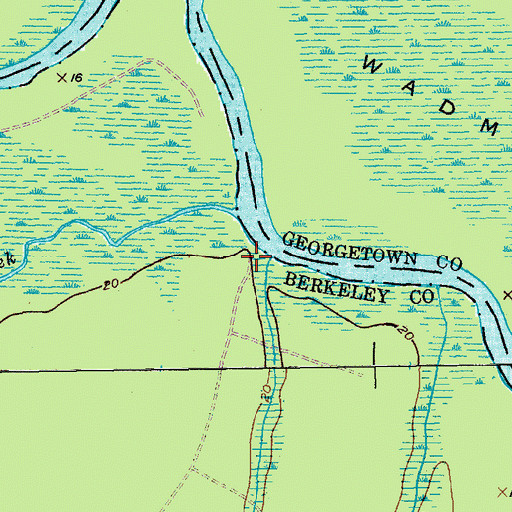 Topographic Map of Fosters Landing, SC