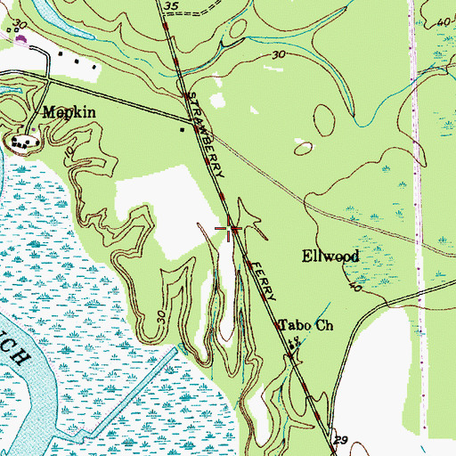 Topographic Map of Our Lady of Mepkin Monastery, SC