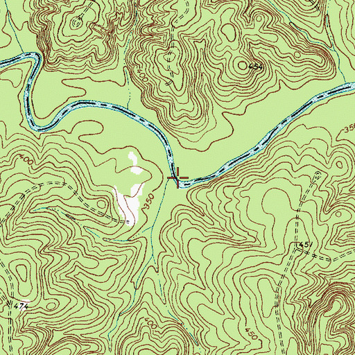 Topographic Map of Cane Brake Branch, SC