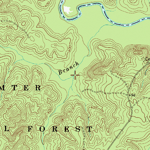 Topographic Map of Harold Branch, SC