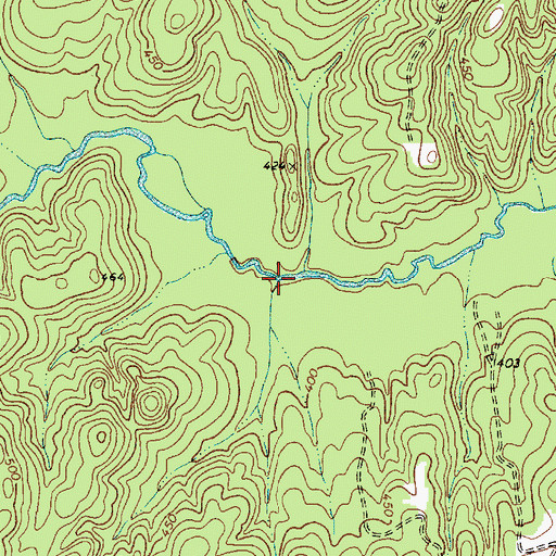 Topographic Map of Langston Branch, SC