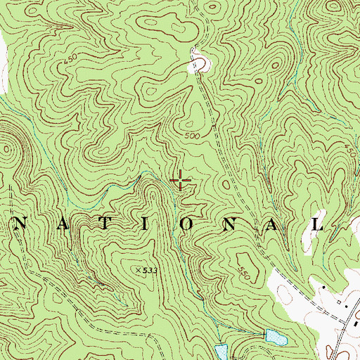 Topographic Map of Holms Rock Quarry, SC