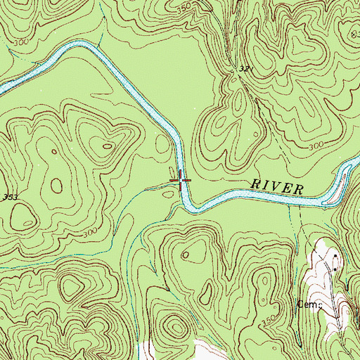 Topographic Map of Kellys Creek, SC