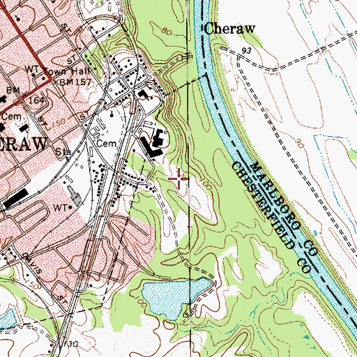 Topographic Map of Southside Park, SC