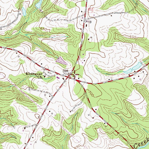 Topographic Map of Marvin Post Office (historical), SC
