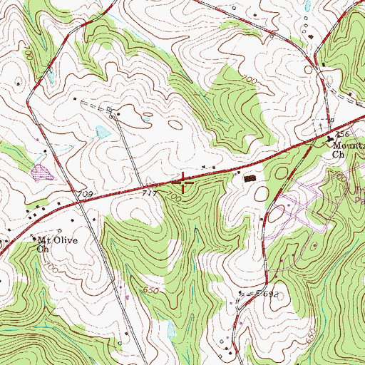 Topographic Map of Mountain Creek Post Office (historical), SC