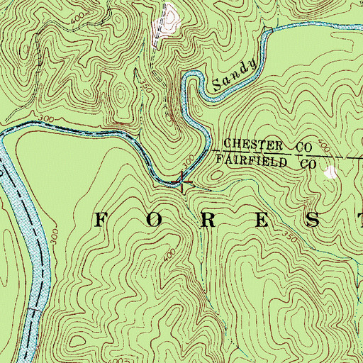 Topographic Map of Cool Branch, SC