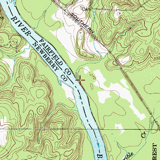 Topographic Map of Old Ridge Branch, SC