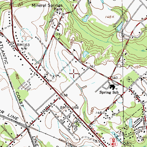 Topographic Map of Darlington Post Office, SC