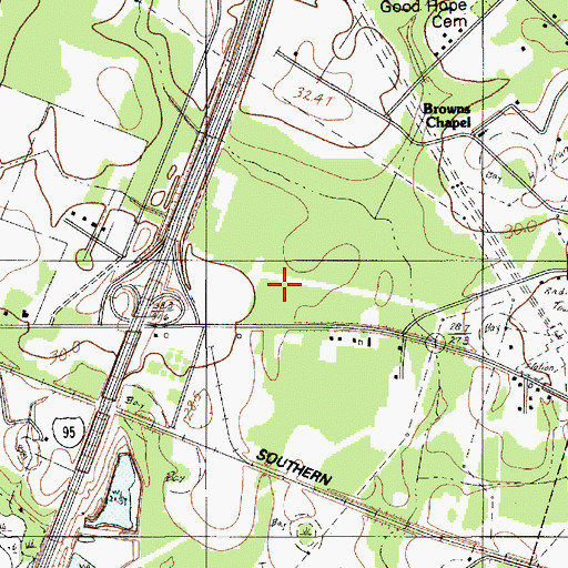 Topographic Map of Saint George Post Office, SC