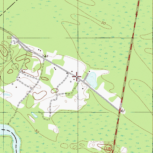 Topographic Map of Sand Ridge School (historical), SC