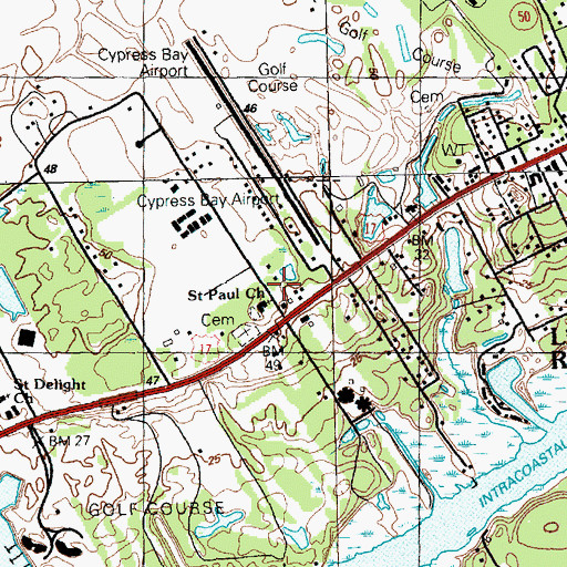 Topographic Map of Little River Post Office, SC
