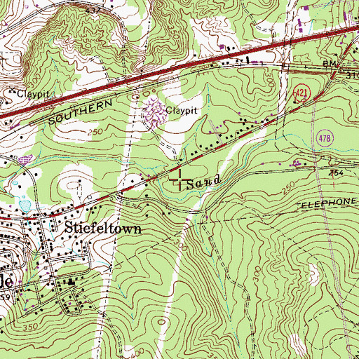 Topographic Map of WKXC-AM (Aiken), SC