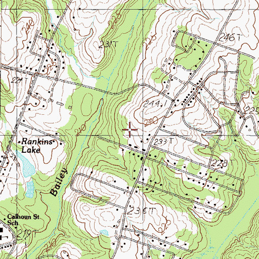 Topographic Map of WAIM-AM (Anderson), SC