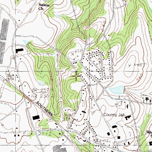 Topographic Map of WANS-AM (Anderson), SC