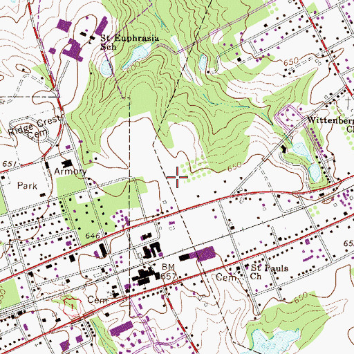 Topographic Map of WBLR-AM (Batesburg), SC
