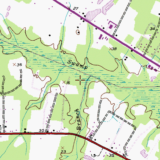 Topographic Map of WJXY-AM (Conway), SC