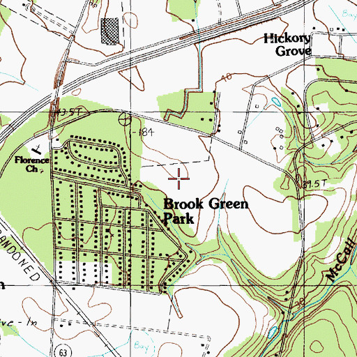 Topographic Map of WJMX-AM (Florence), SC
