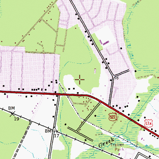 Topographic Map of WGTN-AM (Georgetown), SC