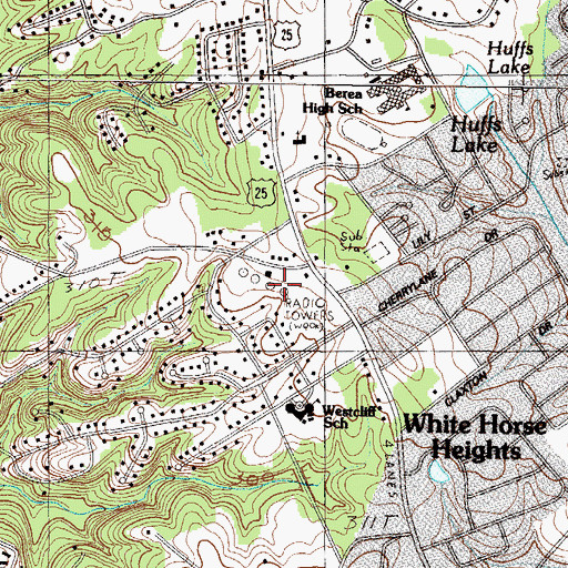 Topographic Map of WSSL-AM (Greenville), SC
