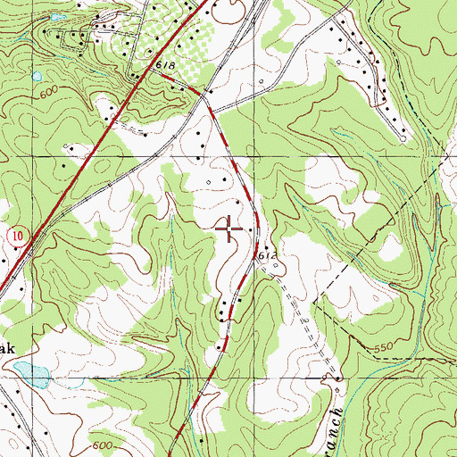 Topographic Map of WMTY-AM (Greenwood), SC