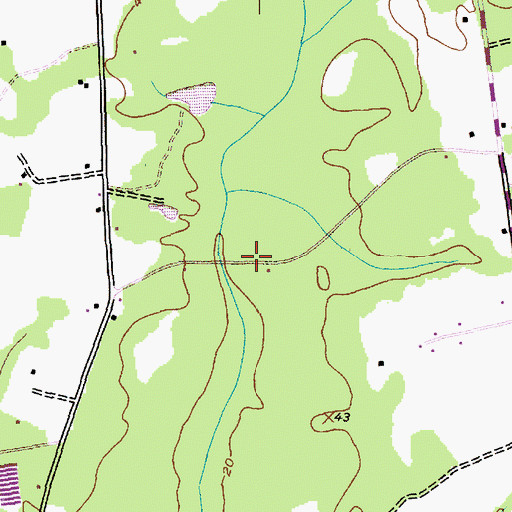 Topographic Map of WKYB-AM (Hemingway), SC