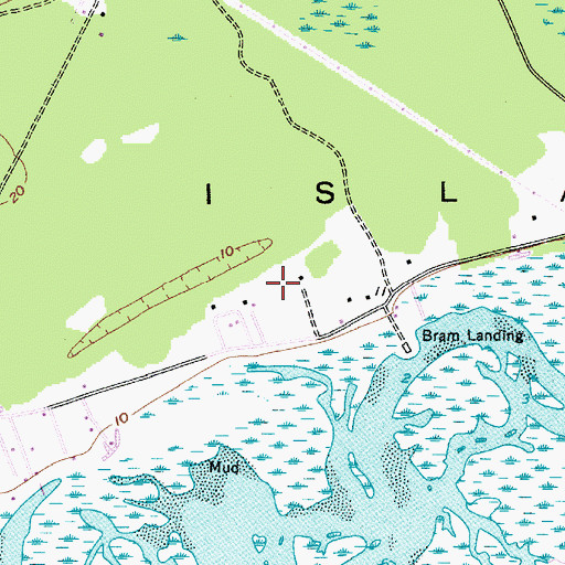 Topographic Map of WHHR-AM (Hilton Head Island), SC